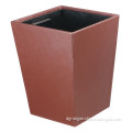 Leather Trash Can/ Hotel Supplies